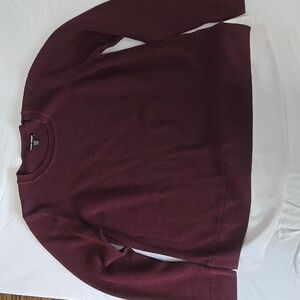 Hilary Radley Women's Dark Burgundy Crewneck Sweater Size XL